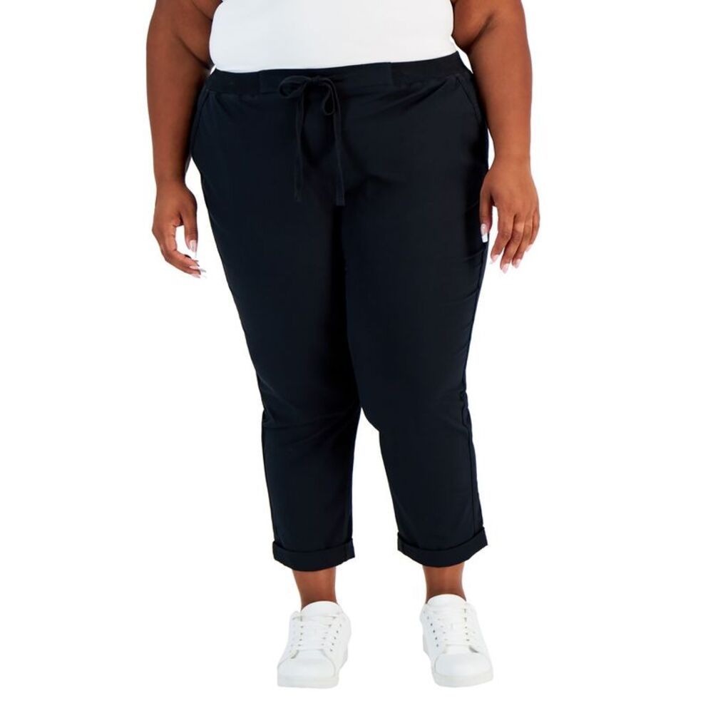 Style & Co. Plus Size Pull-On Cuffed Twill Ankle Pants